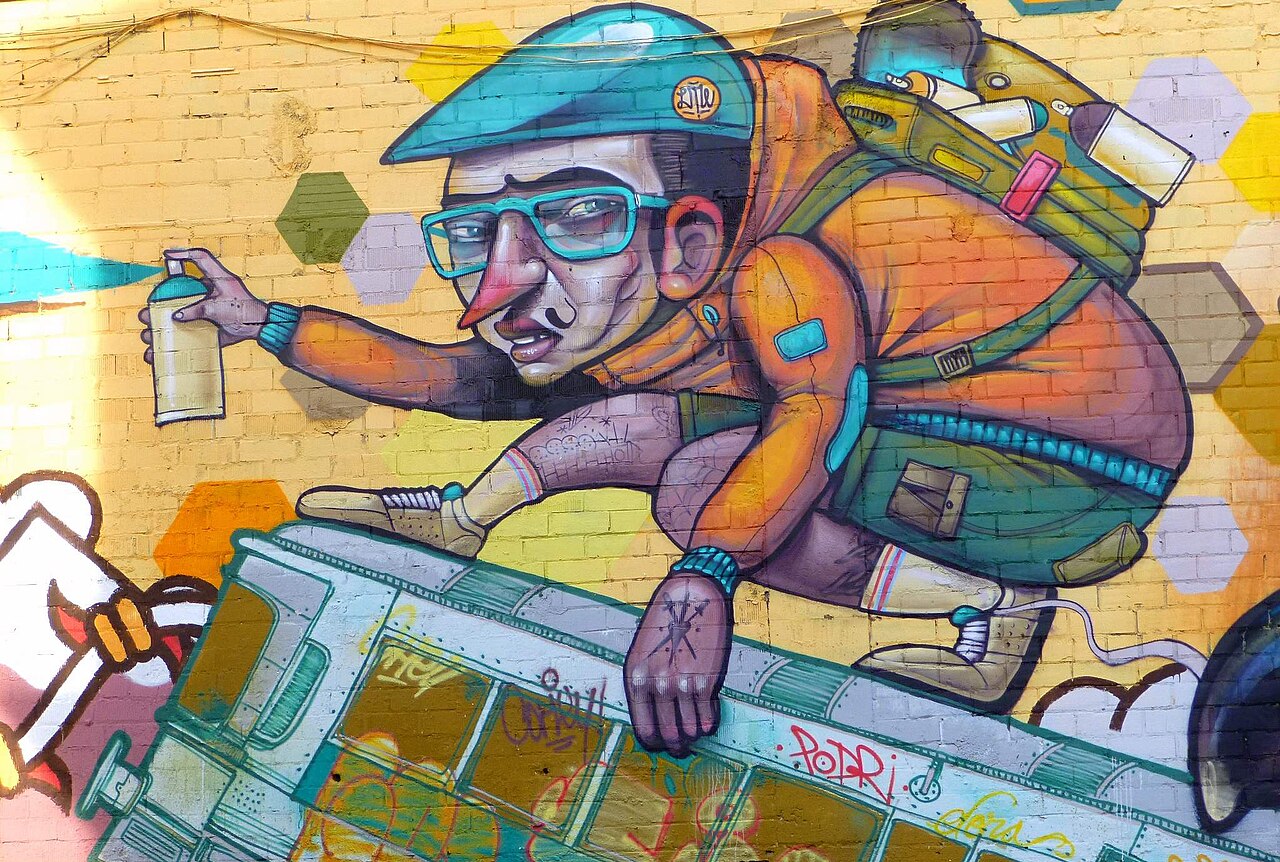 Illustration : un personnage graffé à la bombe · CC0 · Zarateman / Wikimedia